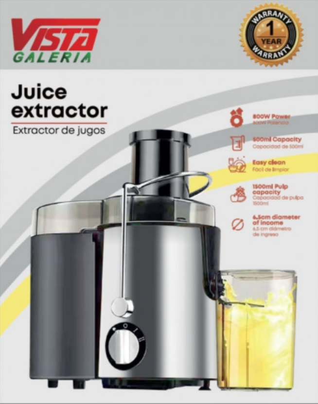 EXTRACTOR DE JUGO VISTA 800W. El secreto para una vida 🧬 saludable 🙂