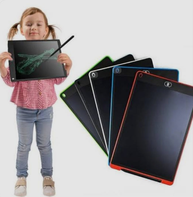 PIZARRA LED TIPO TABLET 12" NEGRO para esos pequeños artistas.👦👧 No te quedes sin ella!!