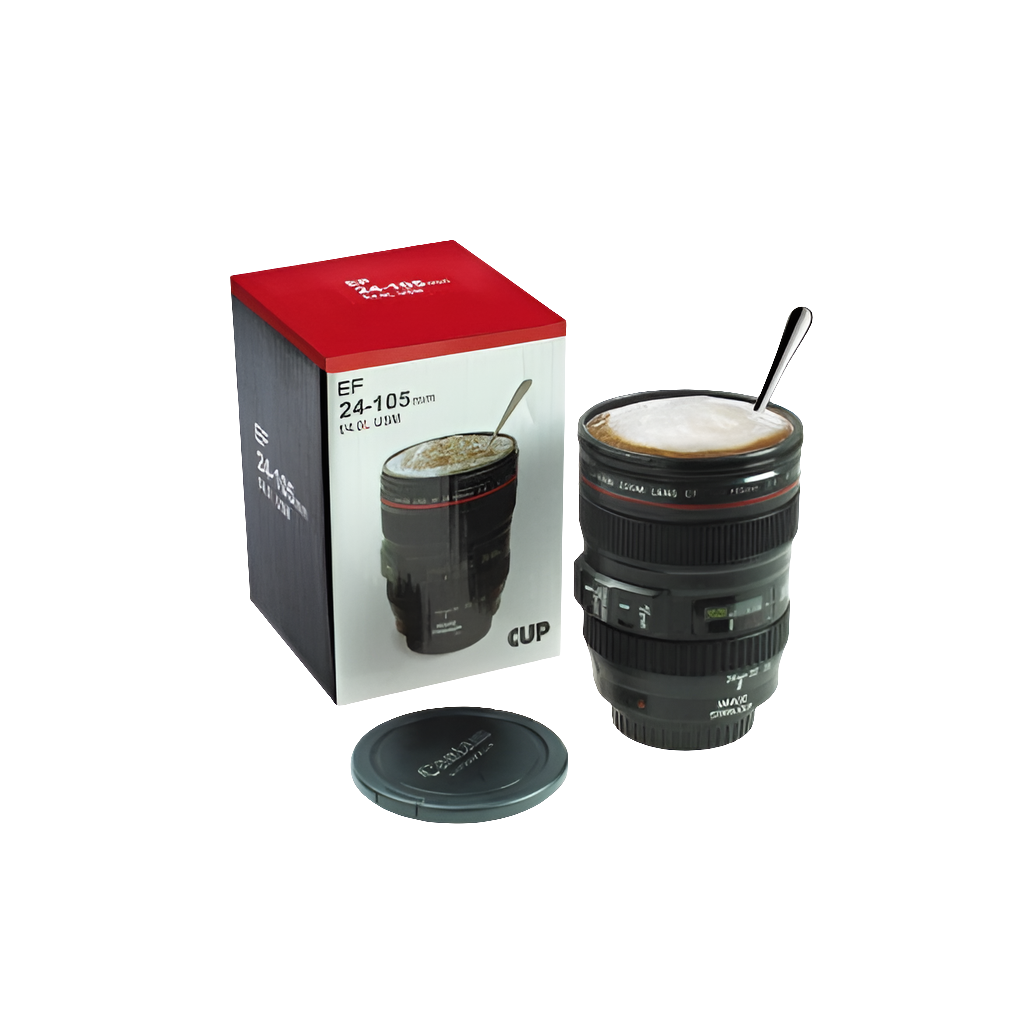 VASO TERMICO DISEÑO EN FORMA DE CAMARA: La cámara 📷 perfecta para tu café ☕🌞