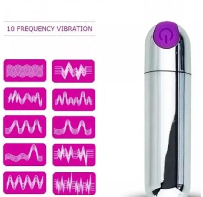 BALITA VIBRADOR RECARGABLE USB 10 FRECUENCIAS DE VIBRACION: Potencia y placer.💯🔥✅