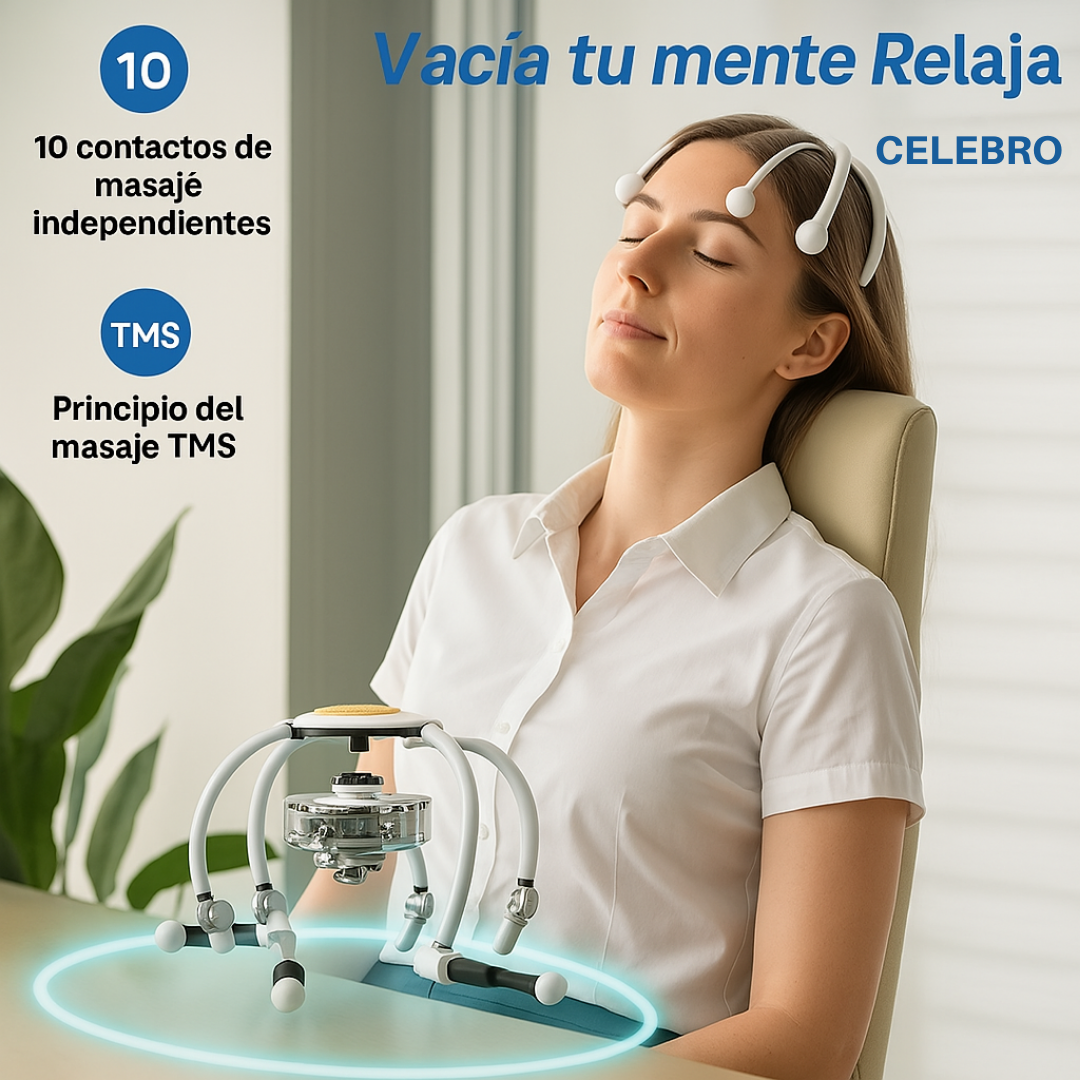 MASAJEADOR INALAMBRICO INTELIGENTE PARA LA CABEZA: Masaje personalizado y efectivo. 🤯💯👌🤝