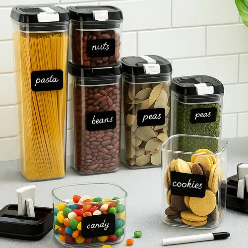 SET ENVASE HERMETICO 7 PZ PARA ALIMENTOS - Mantén tus alimentos frescos y seguros.✨💯✅